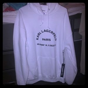 White Karl Lagerfeld hoodie